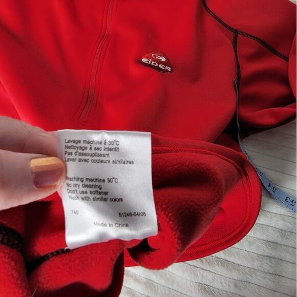 Eider Quarter Zip Pullover Red Performance Top Men’s L Outdoor Hiking Gorpcore - Picture 9 of 9